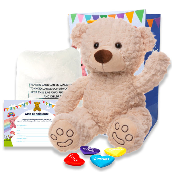 peluche ours crème à personnaliser