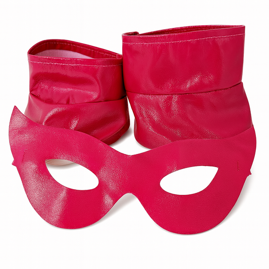 Masque et Bottes de Super-Héro Rose