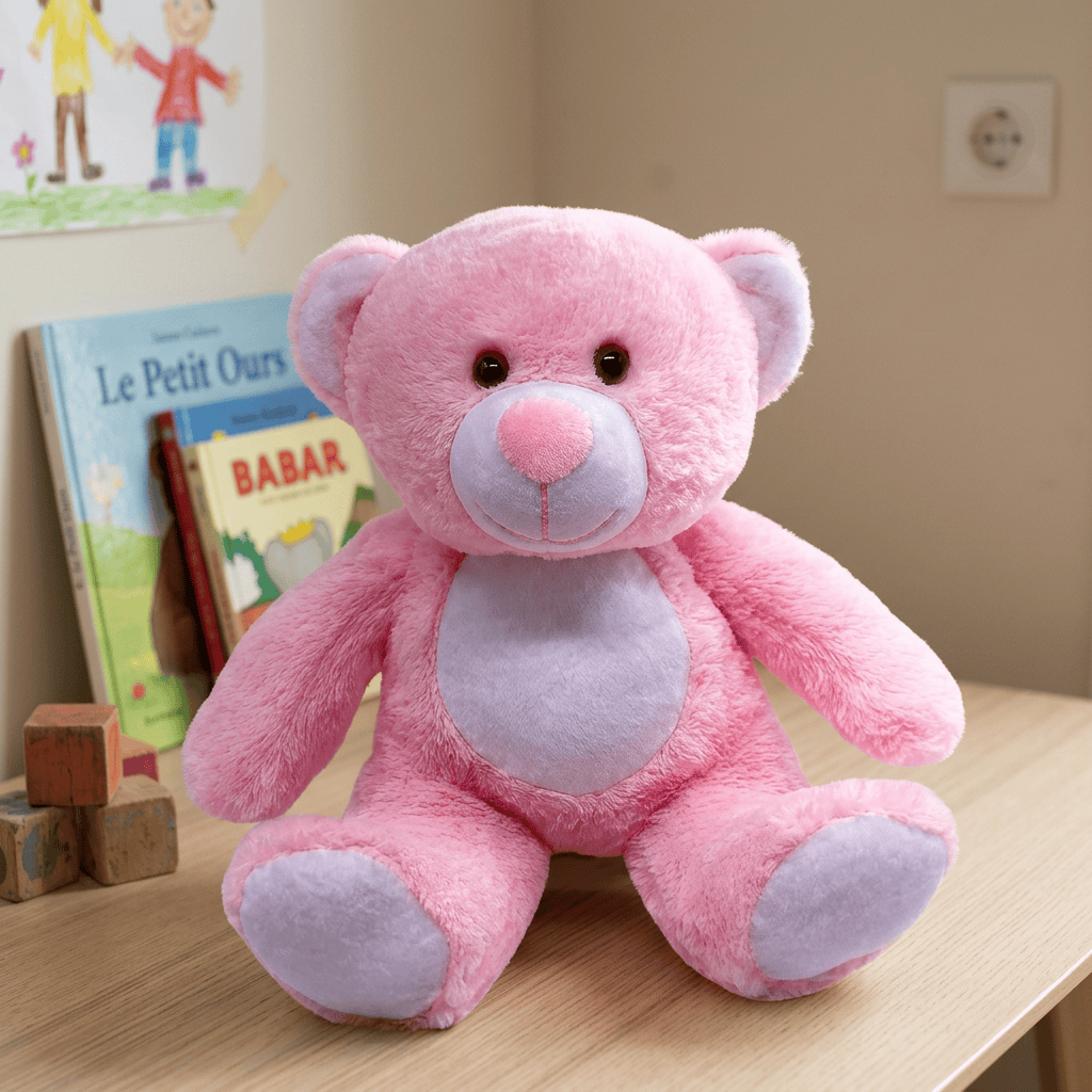 Nounours Coeur Rose ECO 20cm