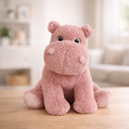 peluche Hippopotame rose à personnaliser