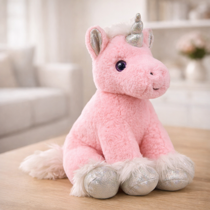 peluche licorne rose