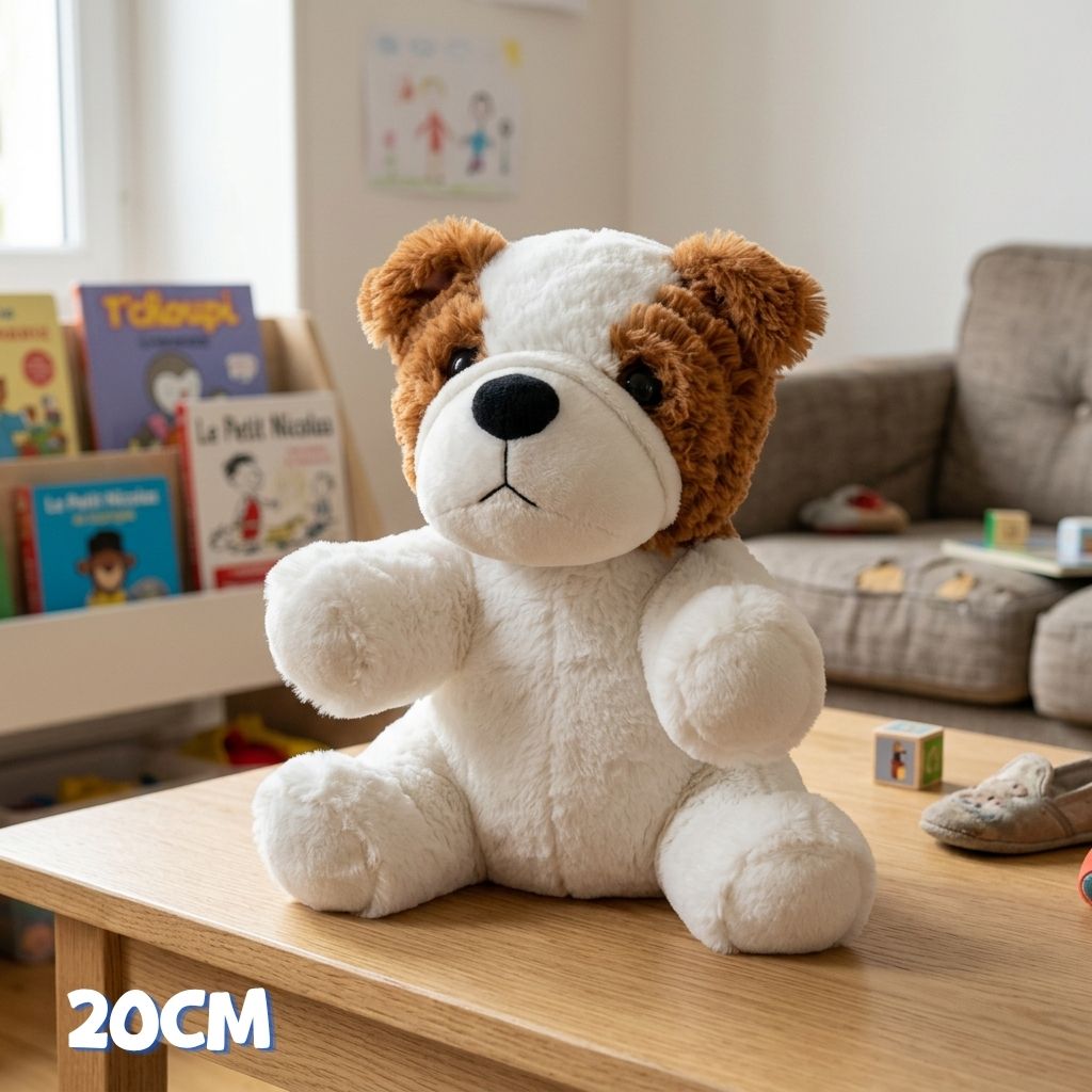 Peluche Bulldog 20cm éco-responsable à Personnaliser