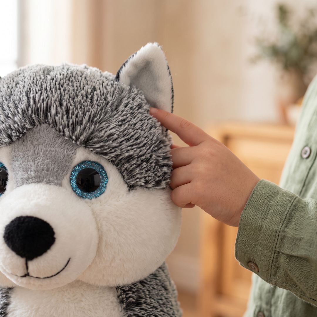 Peluche chien loup