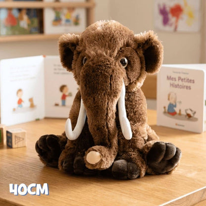 grande Peluche mamouth pour enfants, éco-responsable et respectueuse de l'environnement, faite en matériaux recyclés 