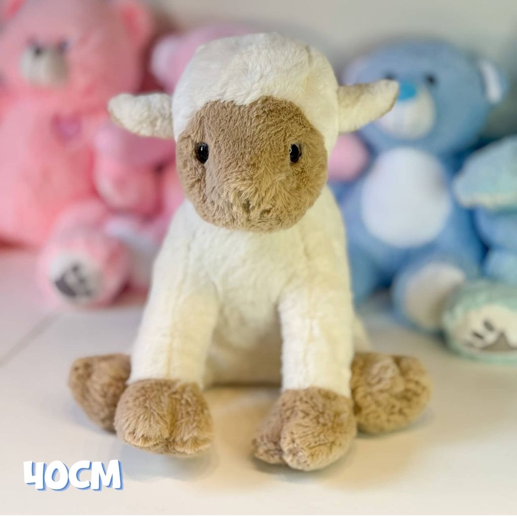 Peluche agneau personnalisable éco-responsables 40cm