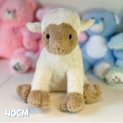 Peluche agneau personnalisable éco-responsables 40cm