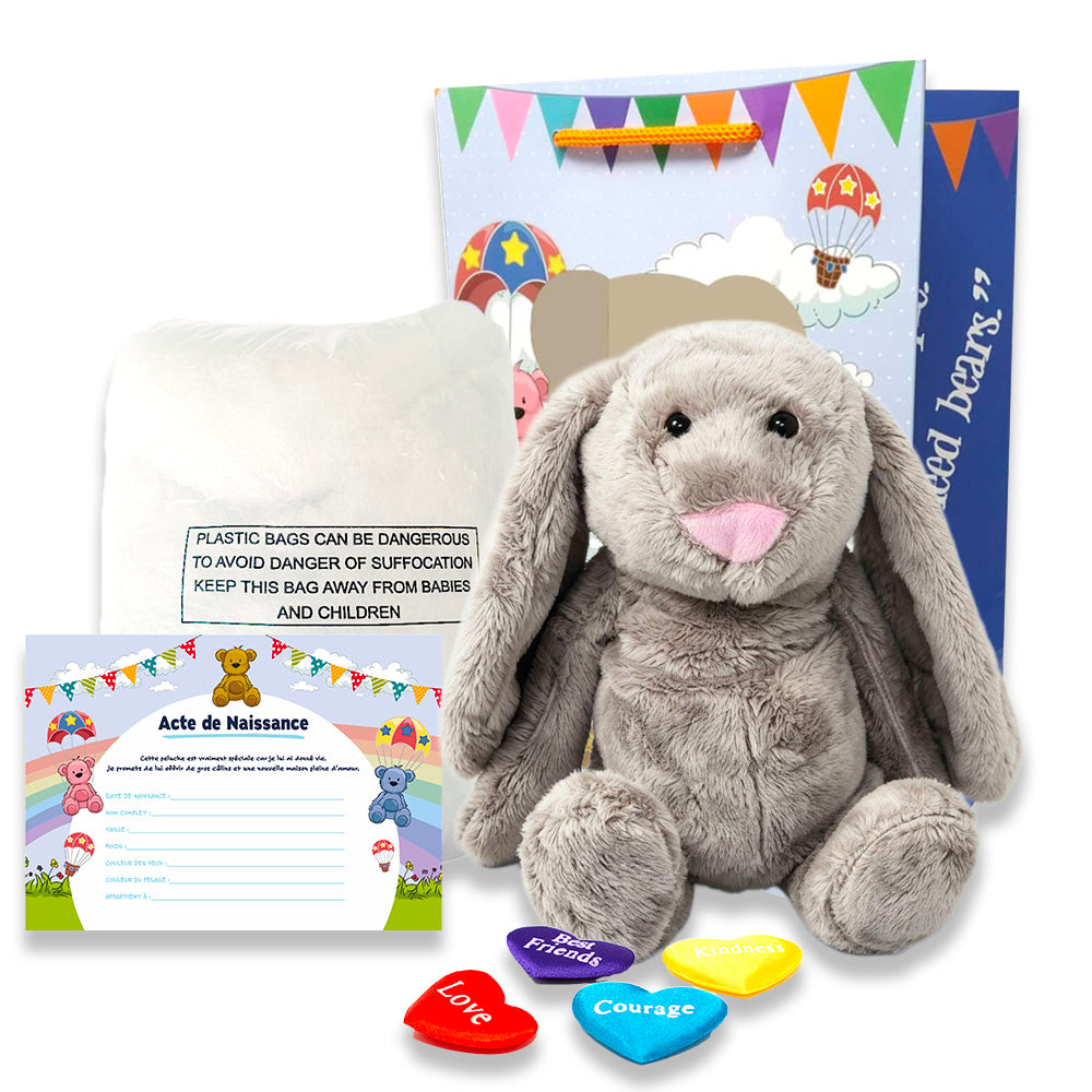 peluche lapinou nez rose personnalisée petite taille