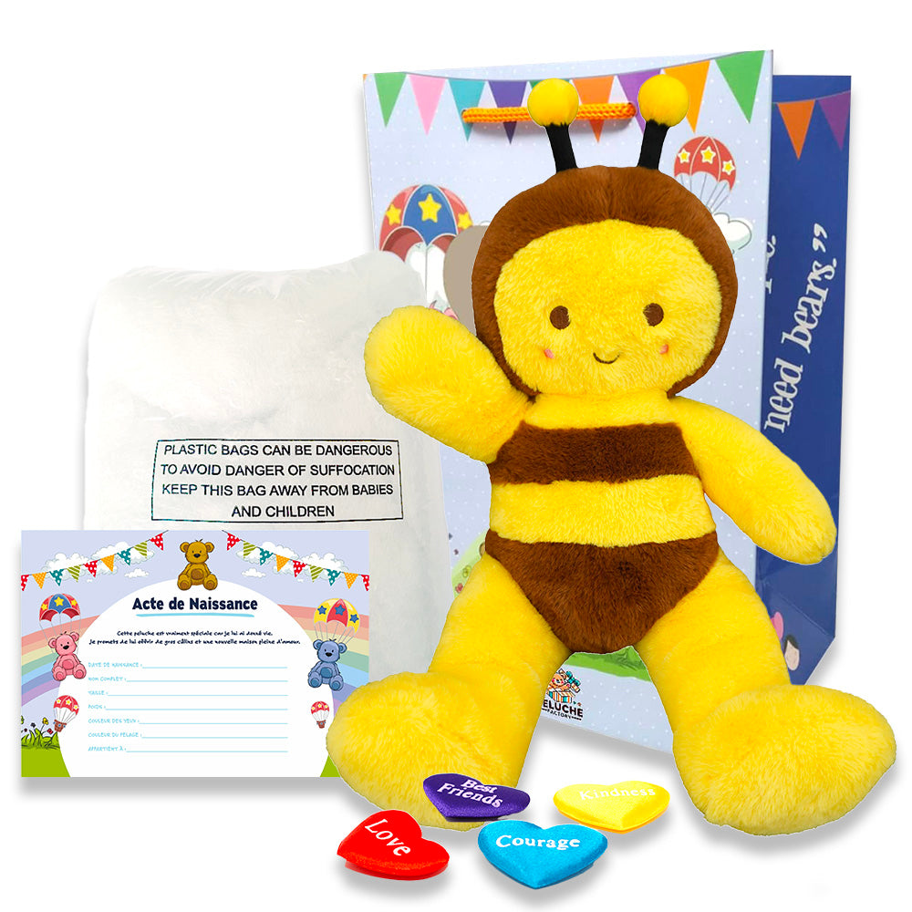peluche abeille personnalisable