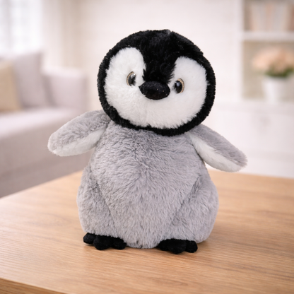 peluche pingouin gris personnalisée