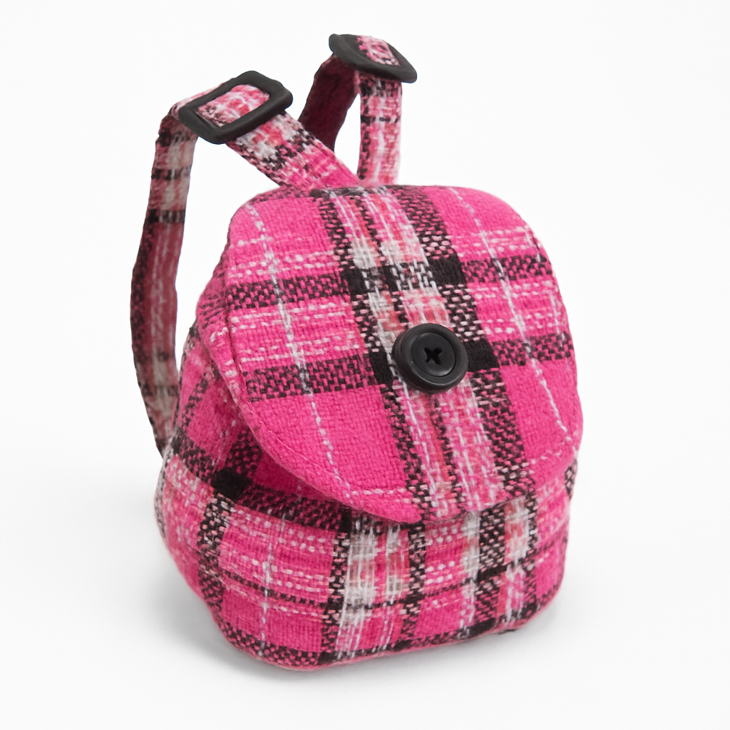 Sac à dos Rose à carreaux