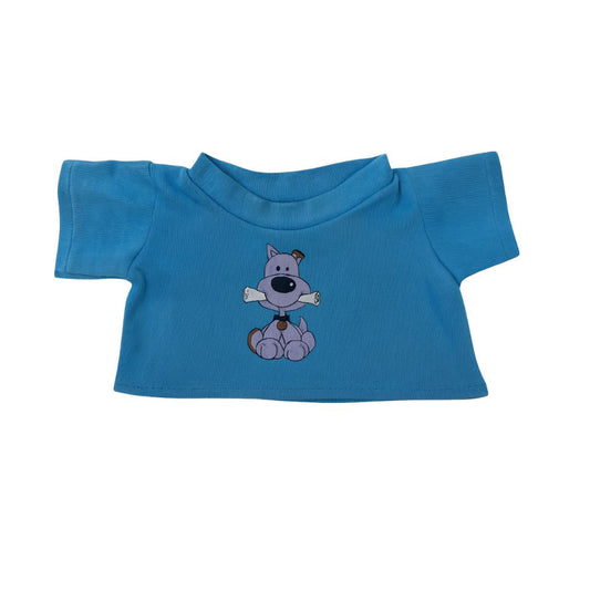 T-shirt bleu petit chien