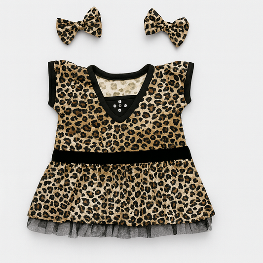 Tenue Robe Léopard et ses 2 nœuds