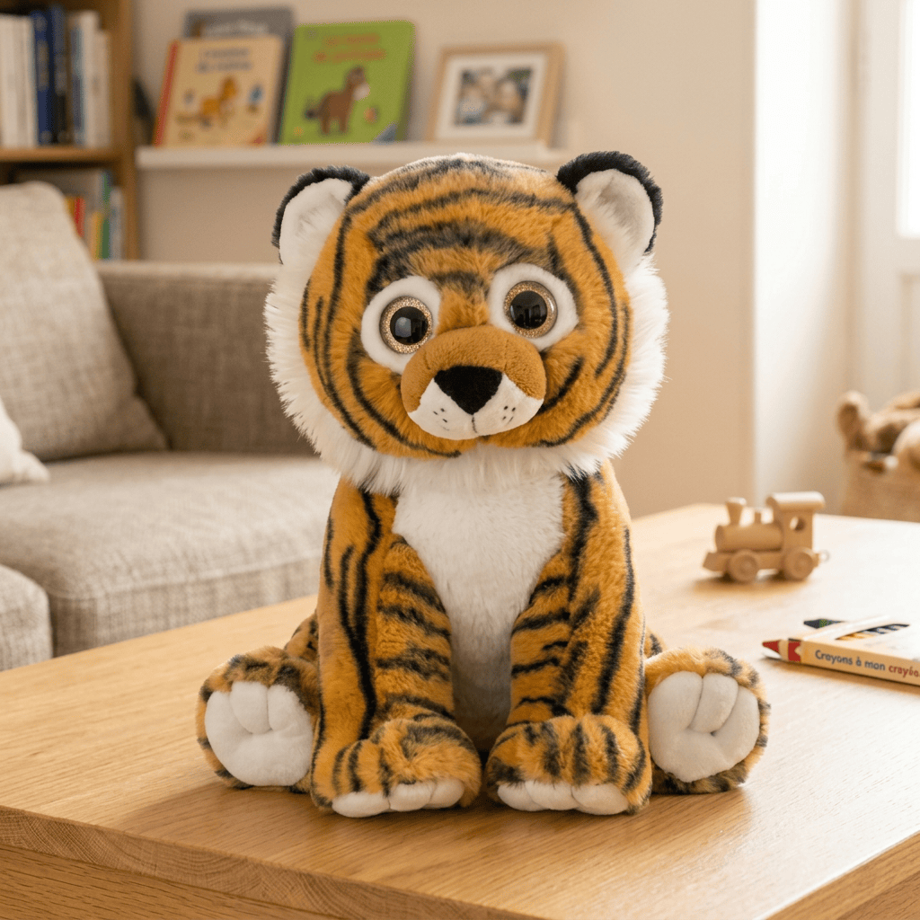 Peluche tigre mignonne a personnaliser