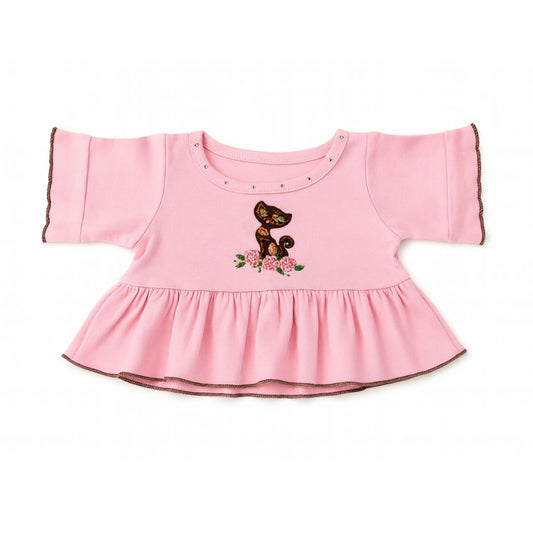 T-shirt Rose à frou-frou Petit Chat