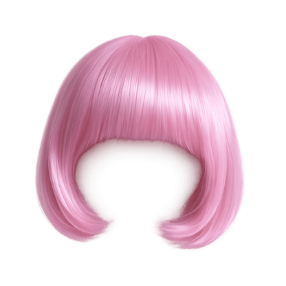 Perruque rose pour peluche accessoire